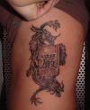 chinese dragon pic tattoo on side rib